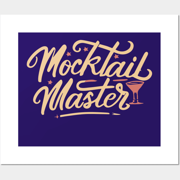 Mocktail Bar Bartender Recipes Mocktail Master Wall Art by A Floral Letter Capital letter A | Monogram, Sticker